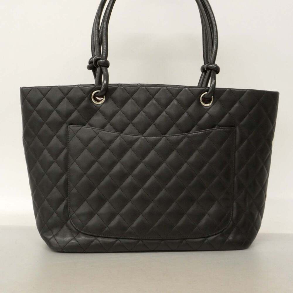 CHANEL Black Lambskin Leather Tote Bag - Picture 13 of 13